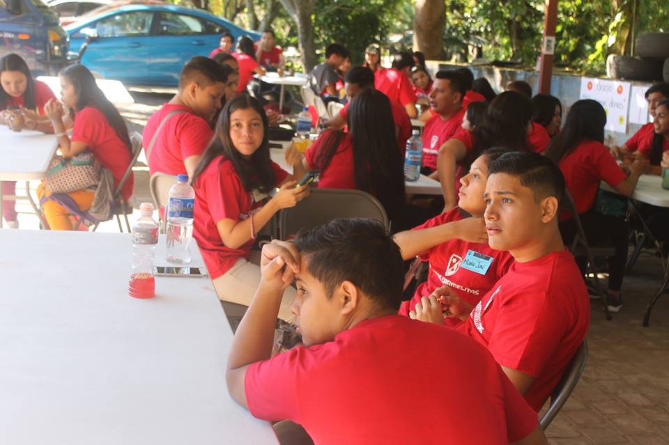 Waiting for some food during the day of preparation for the 2019 World Youth Day.
