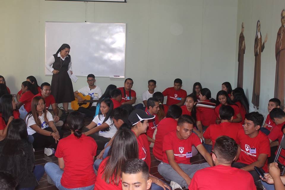 Small group discussion during the day of preparation for the 2019 World Youth Day.