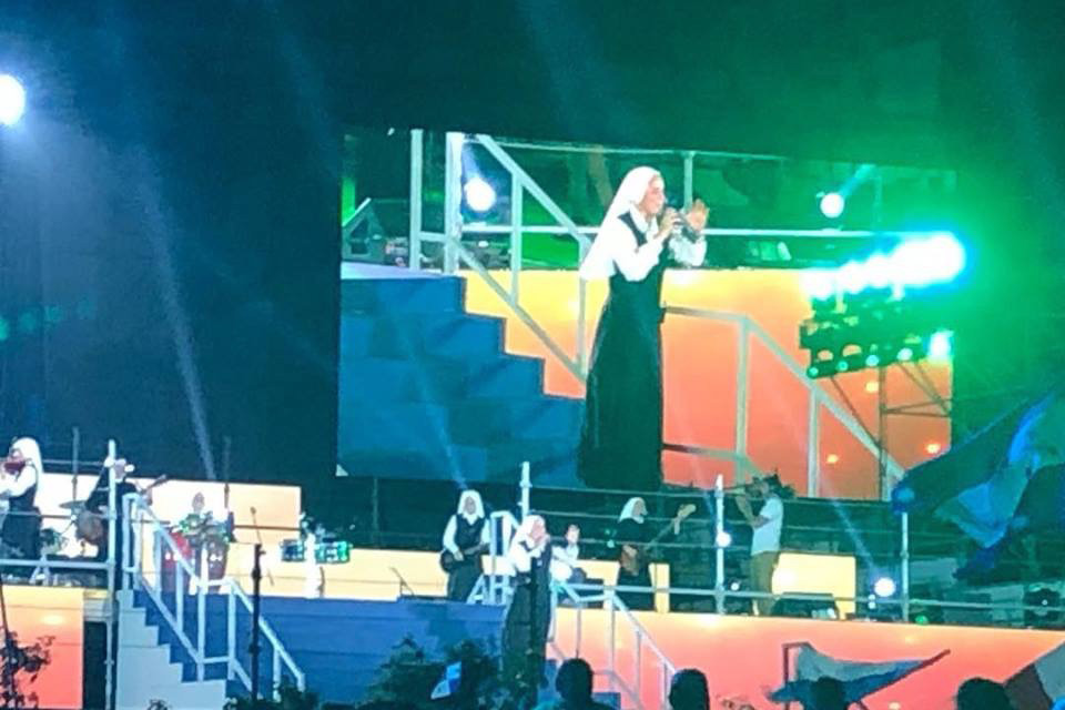 Some of the “entertainment” at World Youth Day.